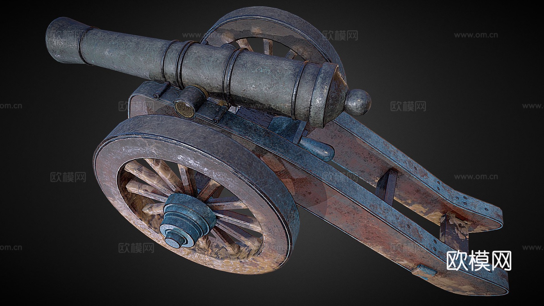 炮CG模型3d模型下载（渲染图1）
