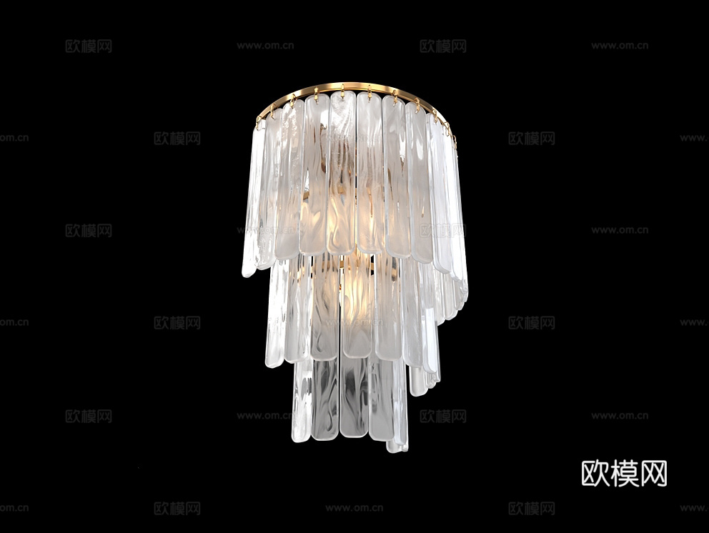 Cloyd 轻奢壁灯3d模型下载（渲染图2）