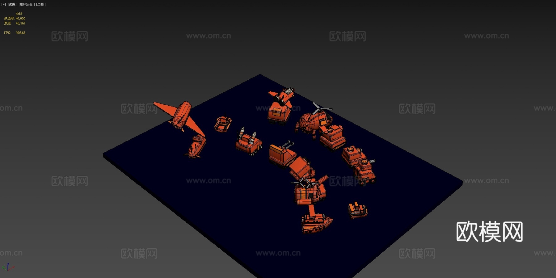 高级战争橙星军团3d模型下载（渲染图4）