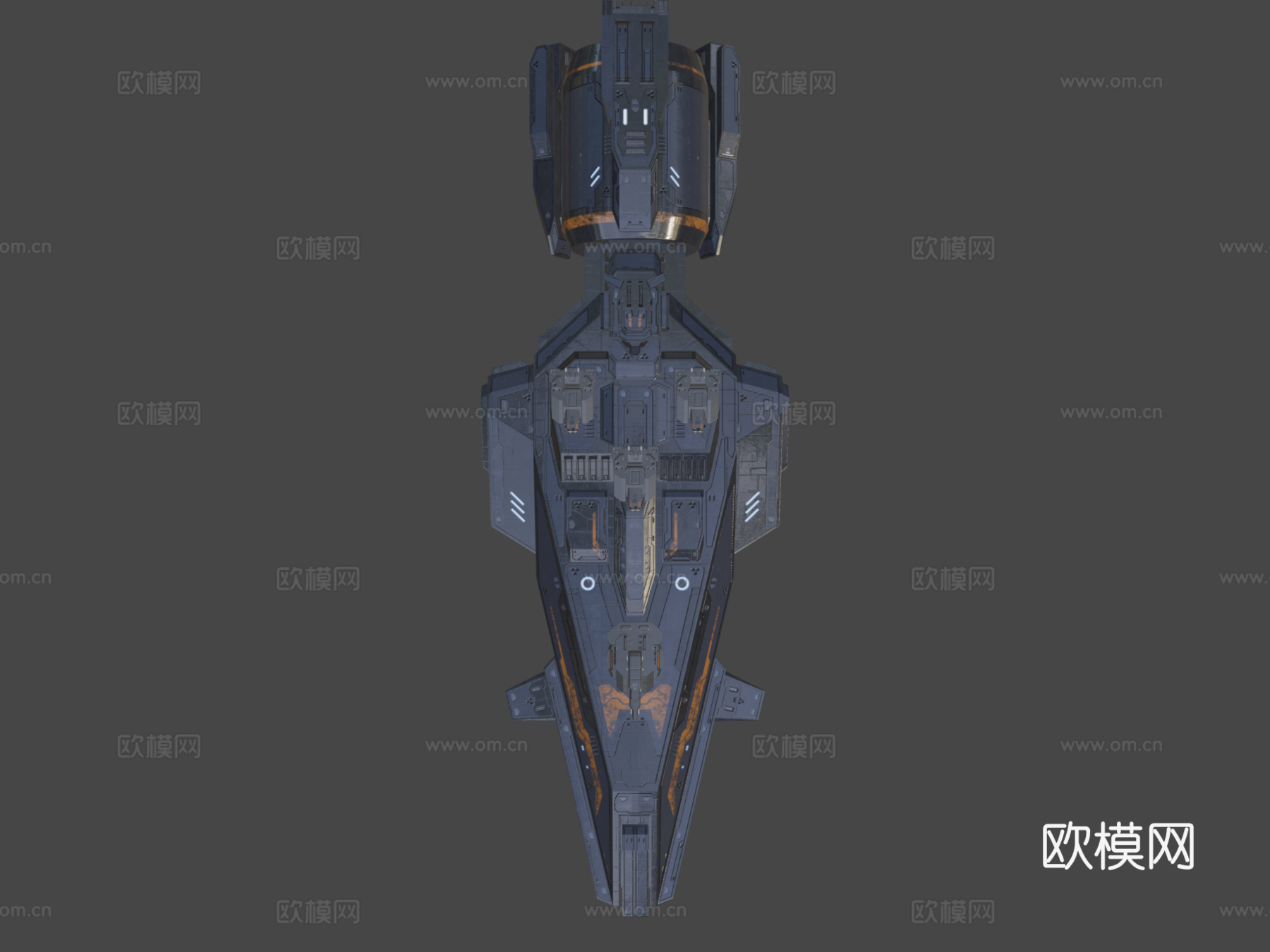 科幻轻型护卫舰水牛3d模型下载（渲染图8）