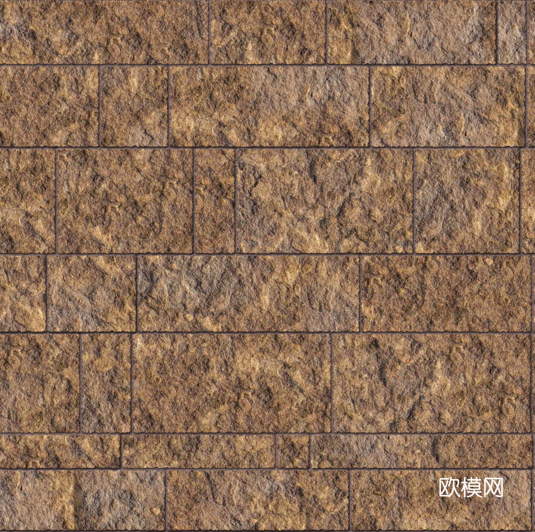 暗红色红色砂岩石板-大小错拼错缝9