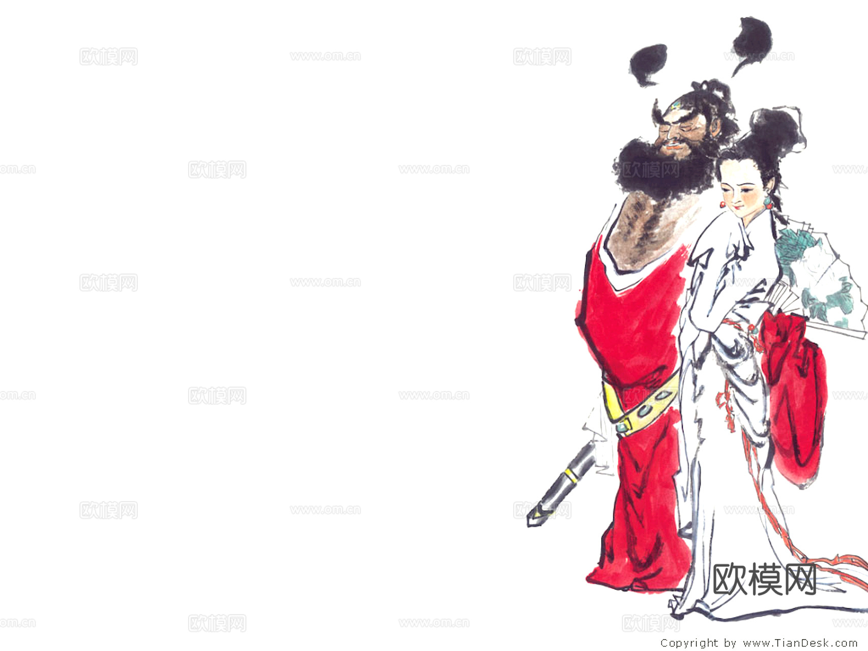 中式新中式挂画壁画水墨字画山水花鸟背景墙壁纸装饰画抽象画油画