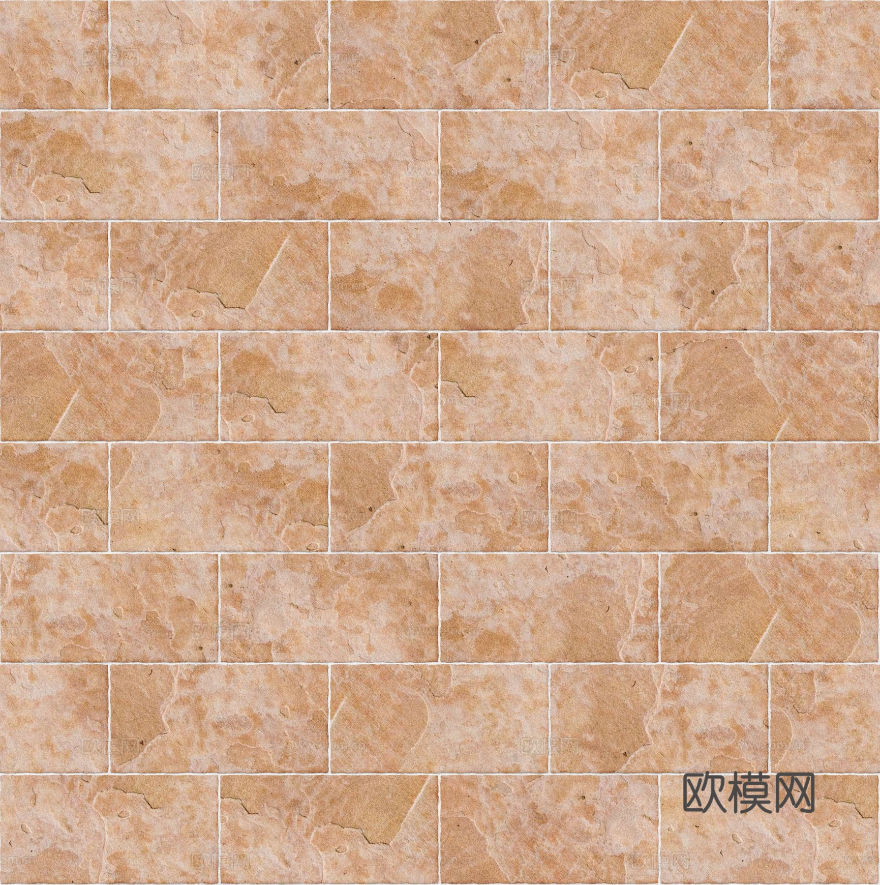 暗红色红色砂岩石板-矩形错缝-横向7