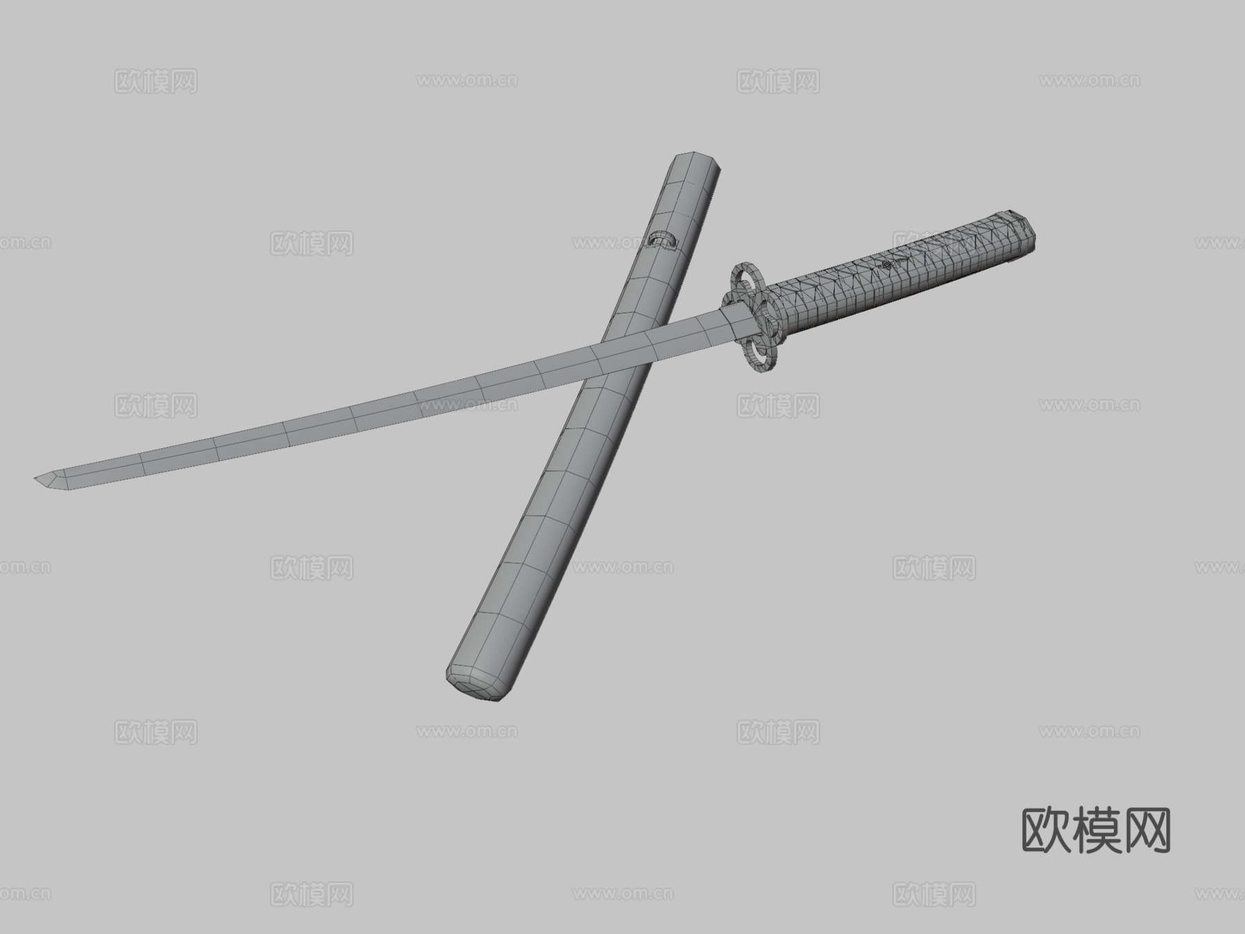 武士刀v.23d模型下载（渲染图3）