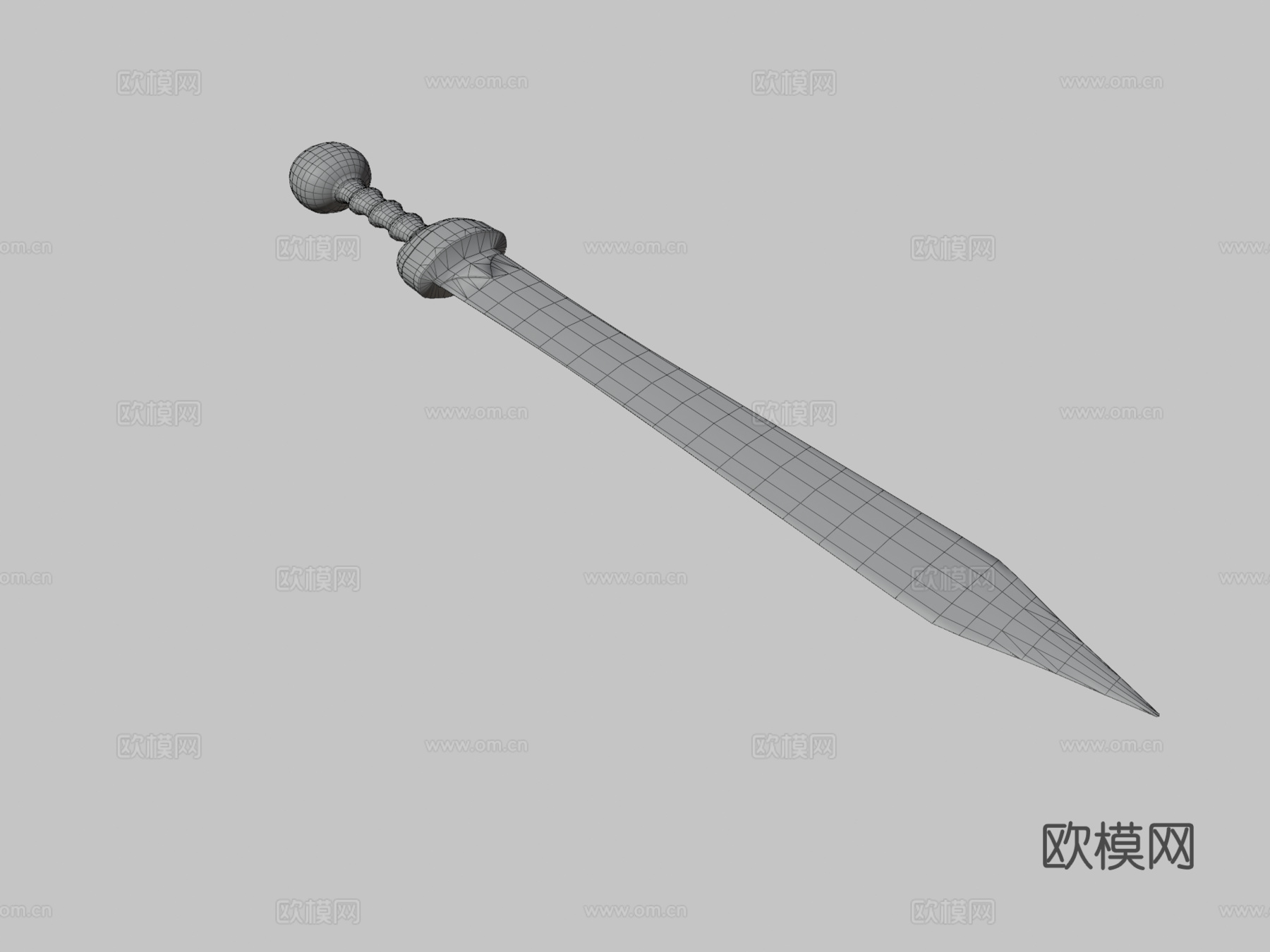 希腊风格短剑3d模型下载（渲染图3）