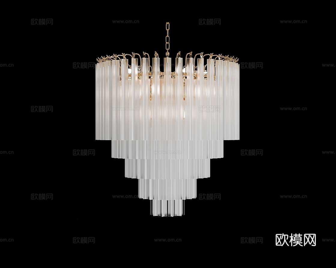 Cloyd 奢华水晶吊灯3d模型下载（渲染图1）