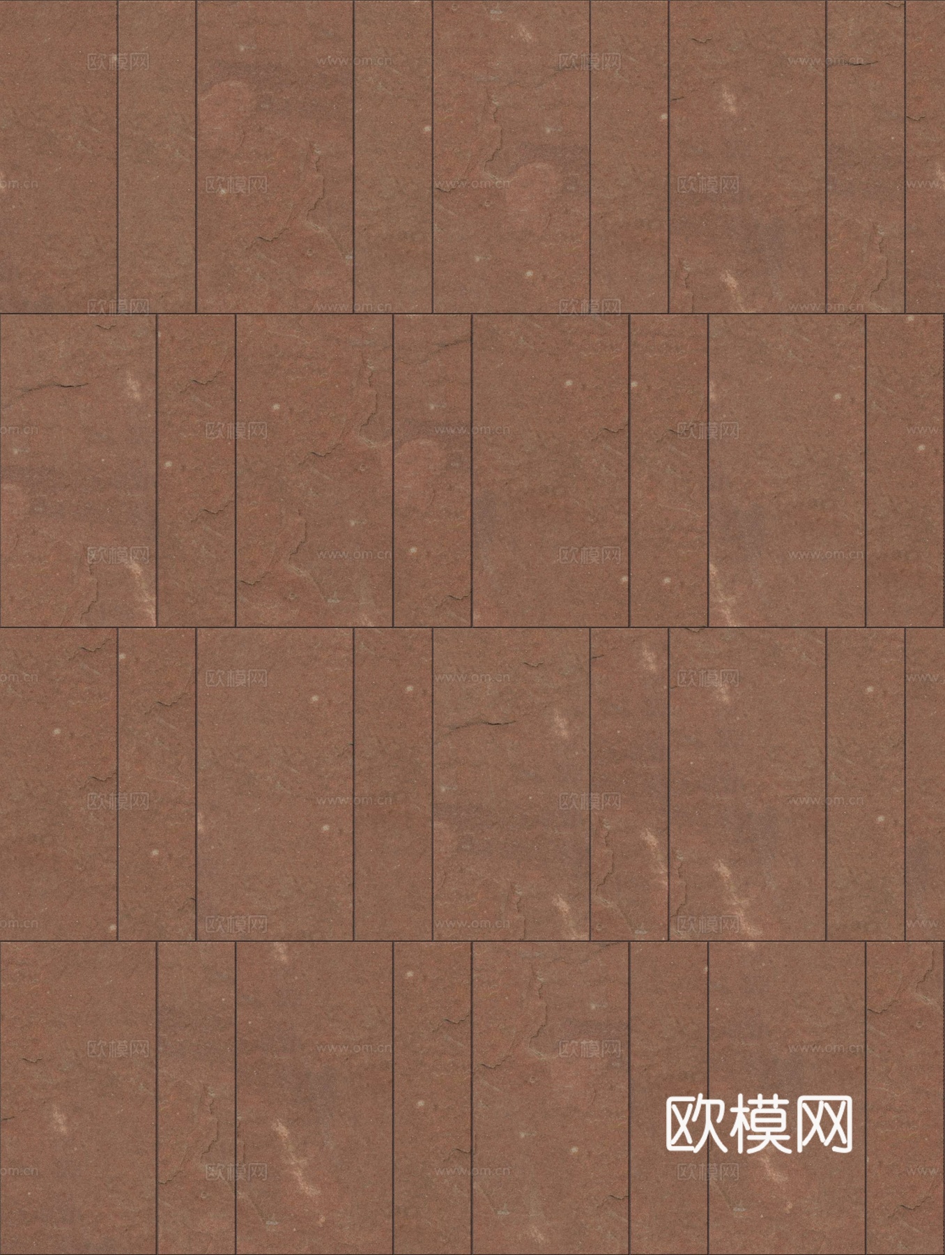 暗红色红色砂岩石板-宽窄间隔错缝5