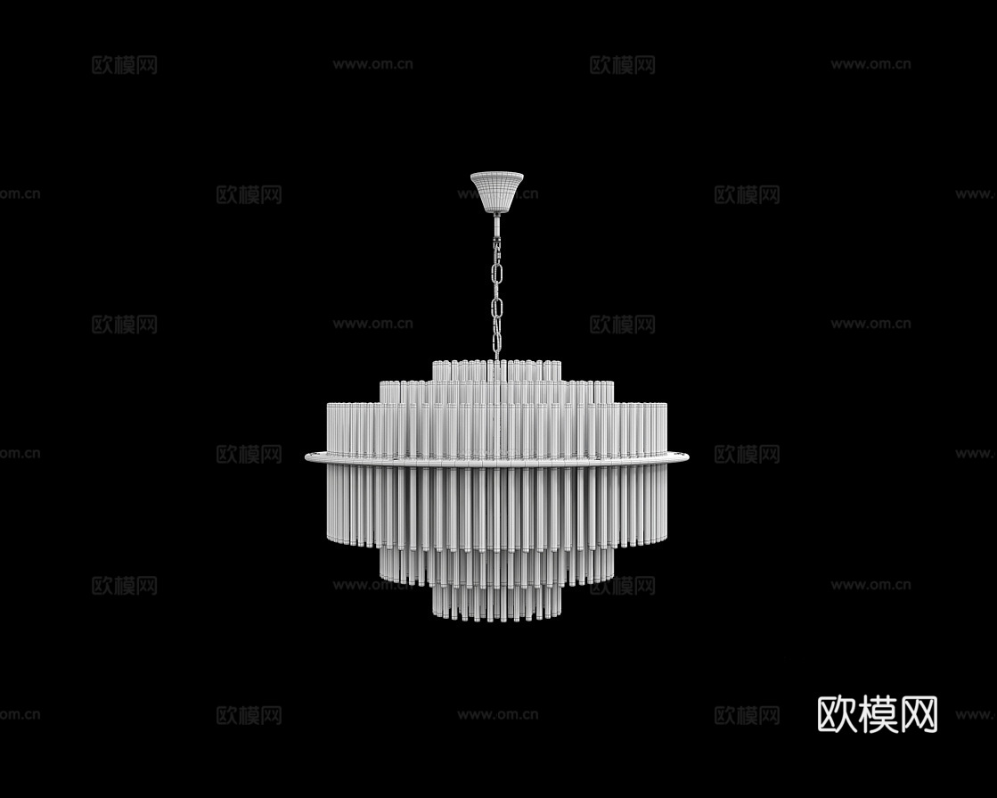 Cloyd 轻奢吊灯3d模型下载（渲染图3）