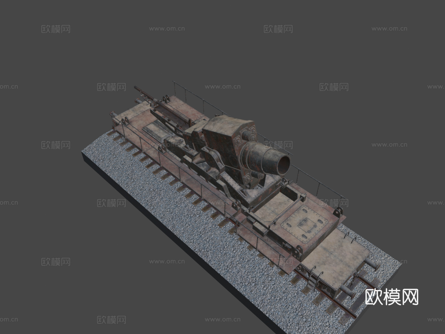 病理学2018铁路炮23d模型下载（渲染图7）