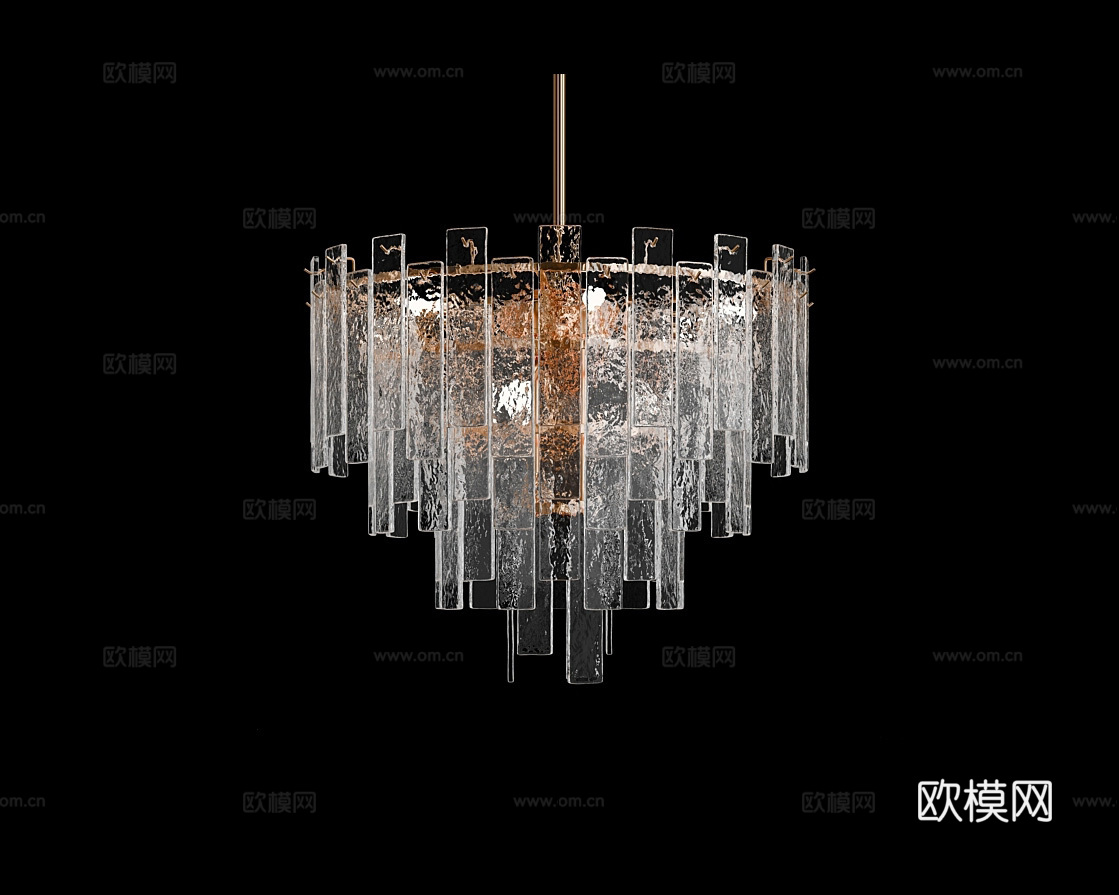 Cloyd 轻奢吊灯3d模型下载（渲染图1）