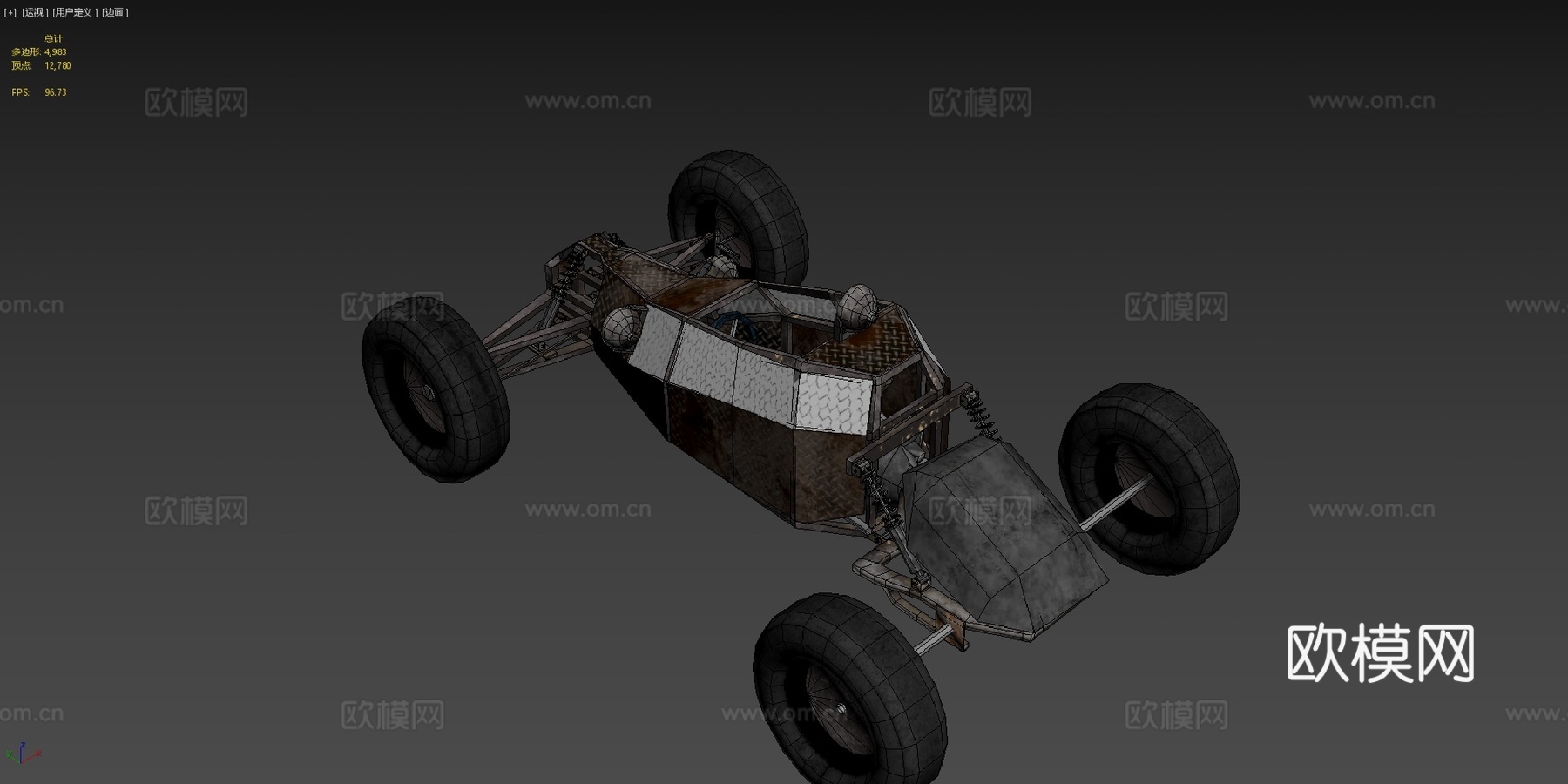 后末日越野车3d模型下载（渲染图4）