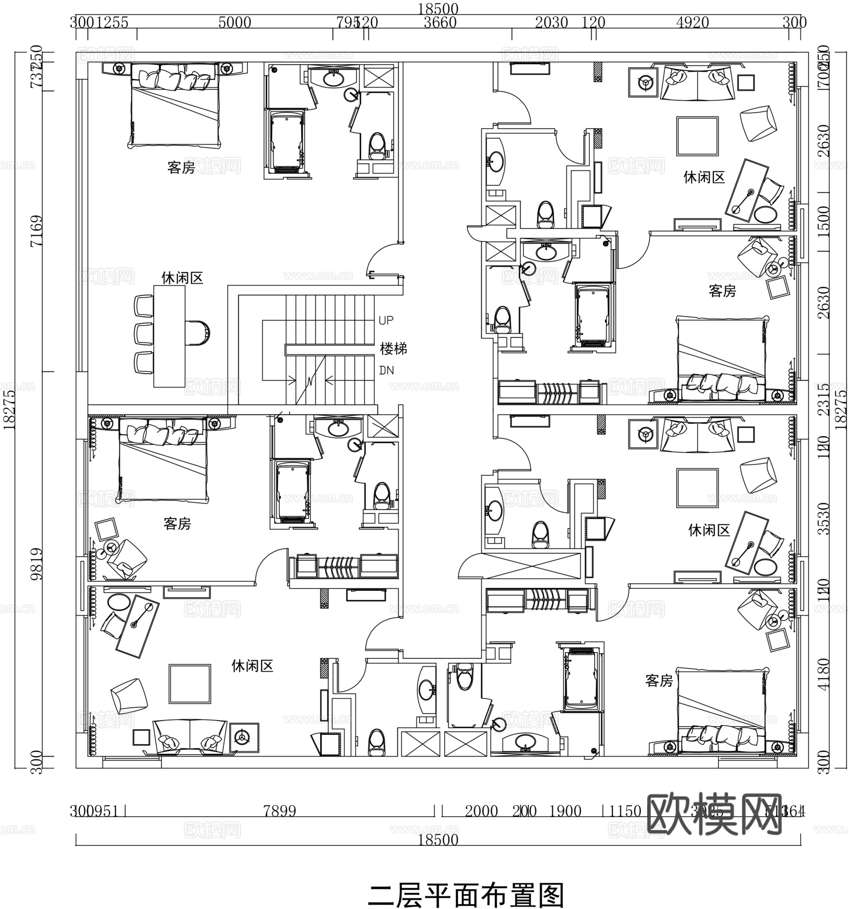 民宿平面图cadcad施工图