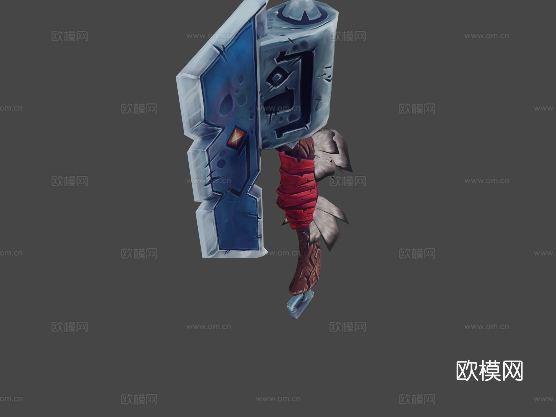 手绘战斧3d模型下载（渲染图5）