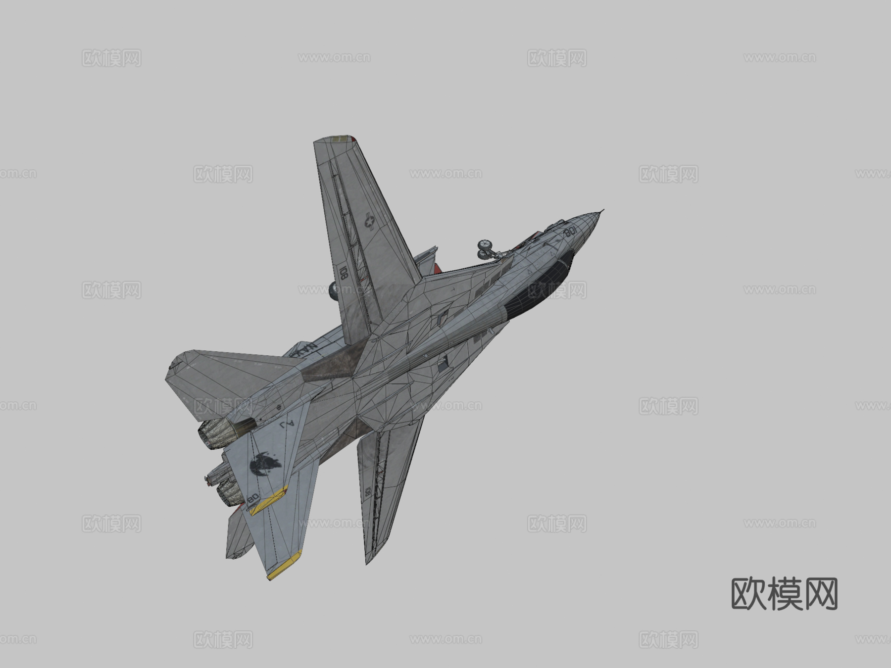 F14雄猫壮志凌云起落架放下可版3d模型下载（渲染图2）