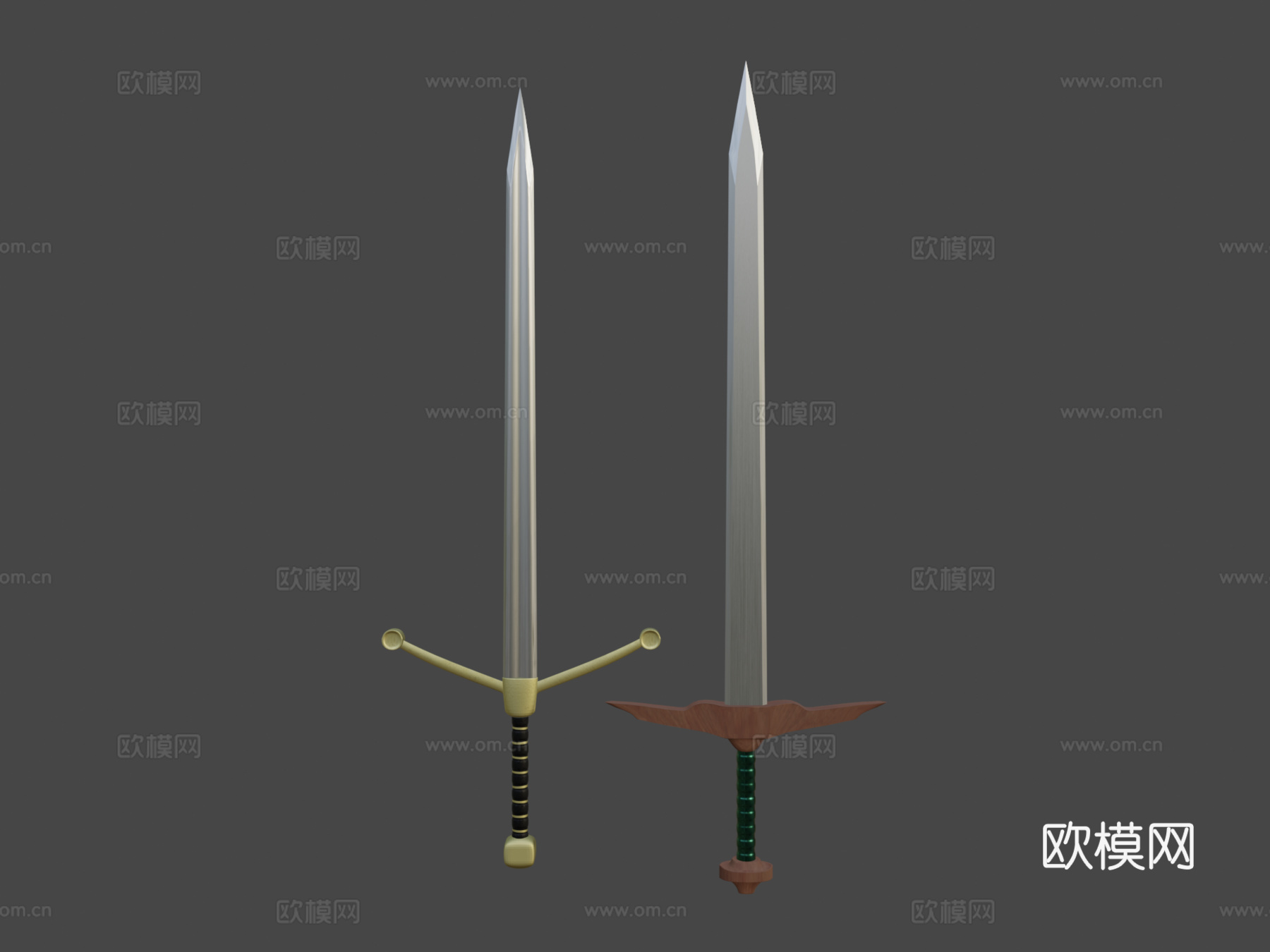 简约巨剑3d模型下载（渲染图8）