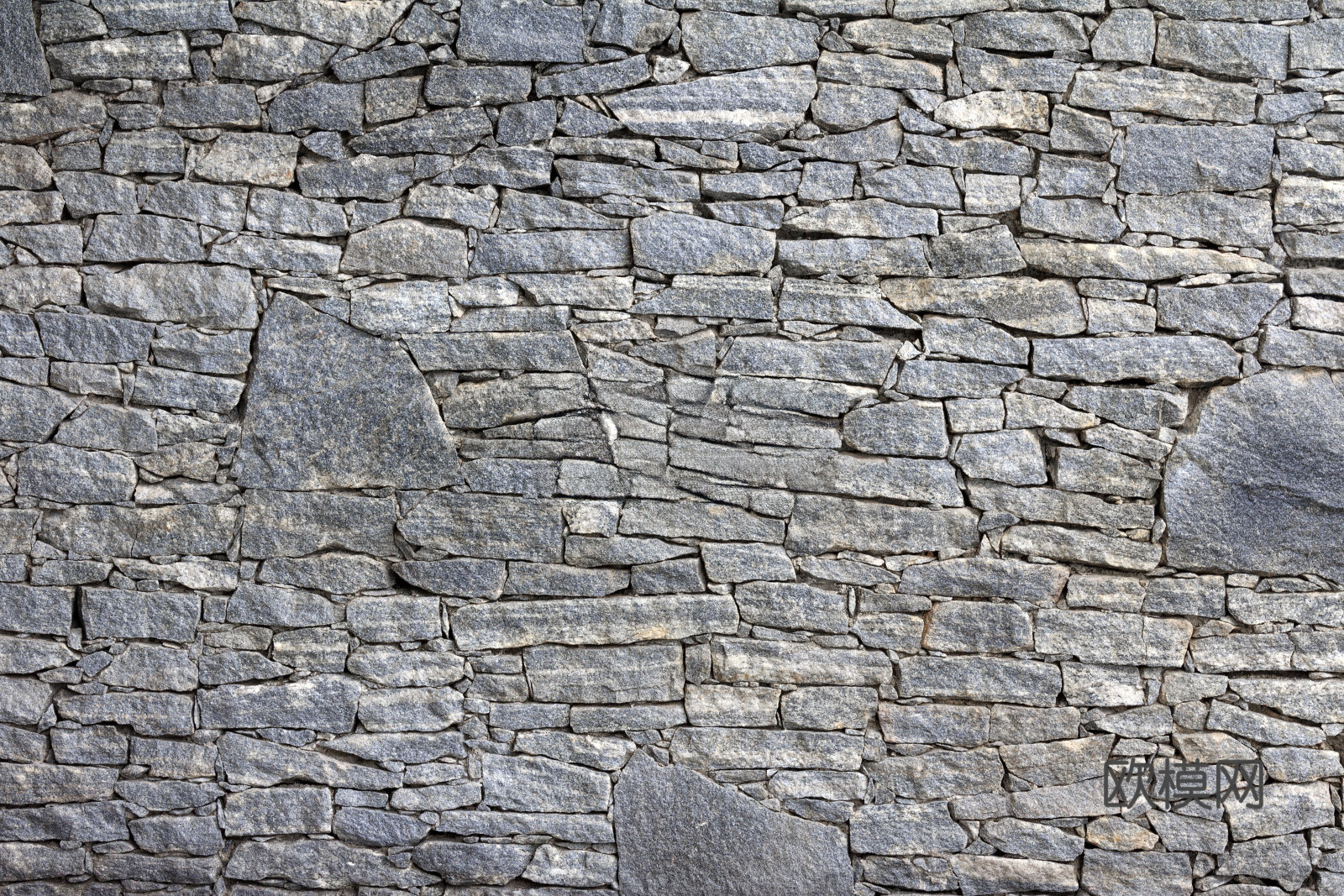 规则自然形态干垒石，毛石墙面37