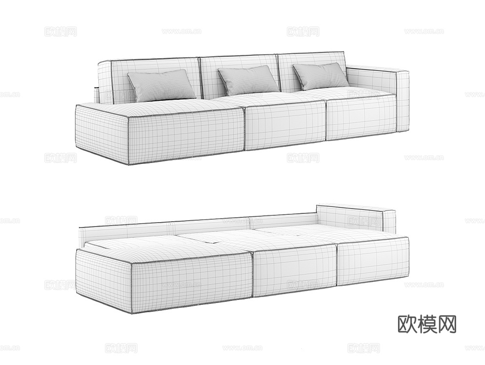MEBELFORM 三人沙发3d模型下载（渲染图5）