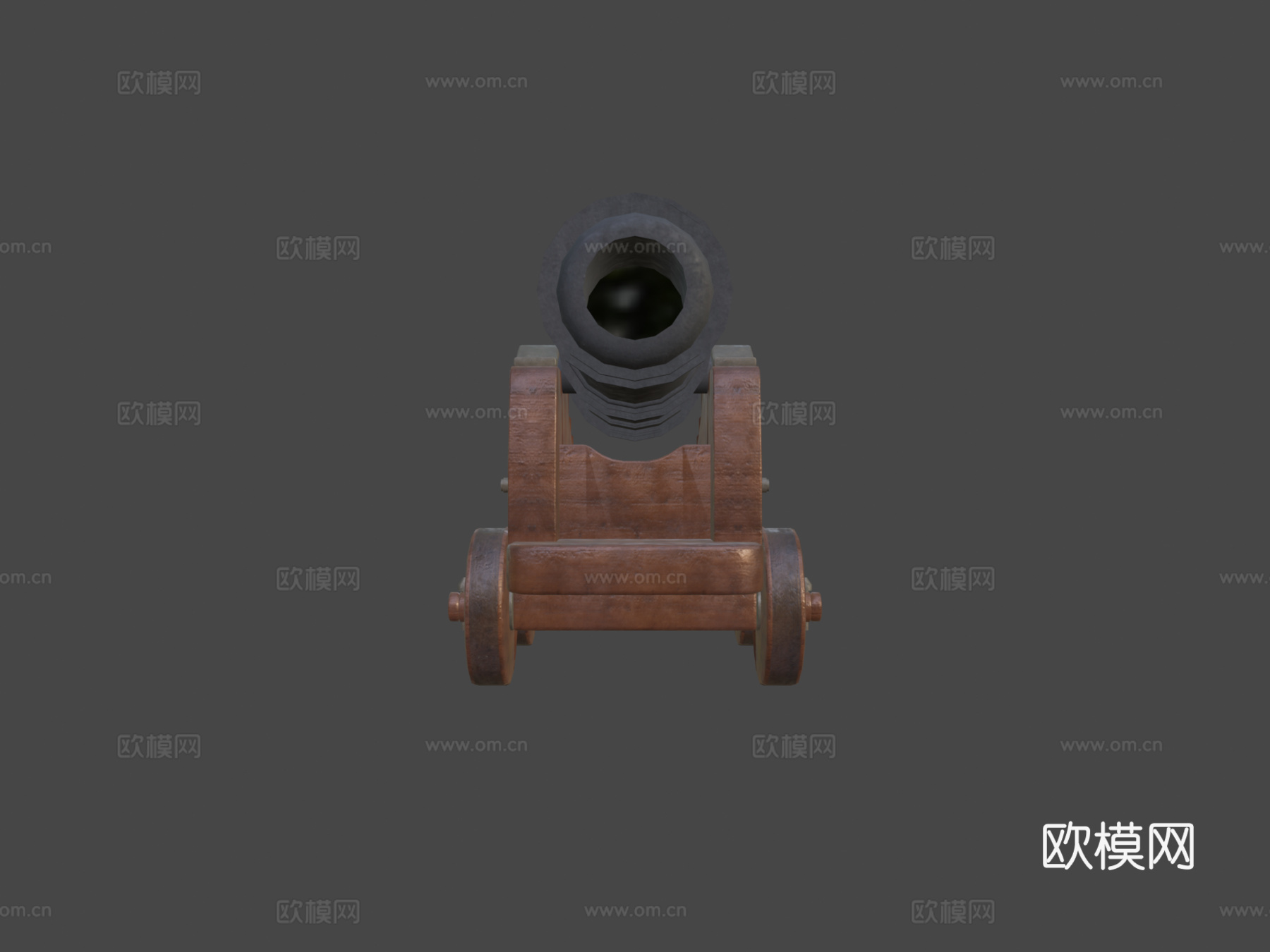 简易加农炮3d模型下载（渲染图6）