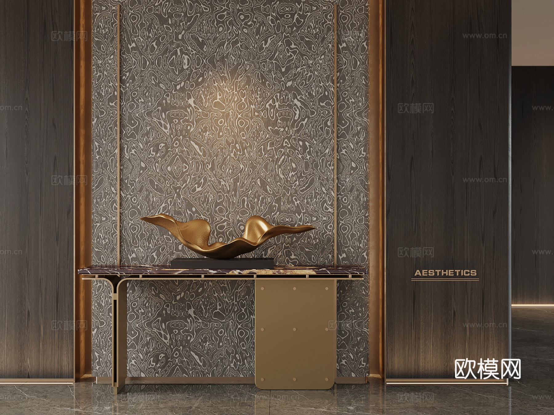 现代玄关 条案 边几su模型