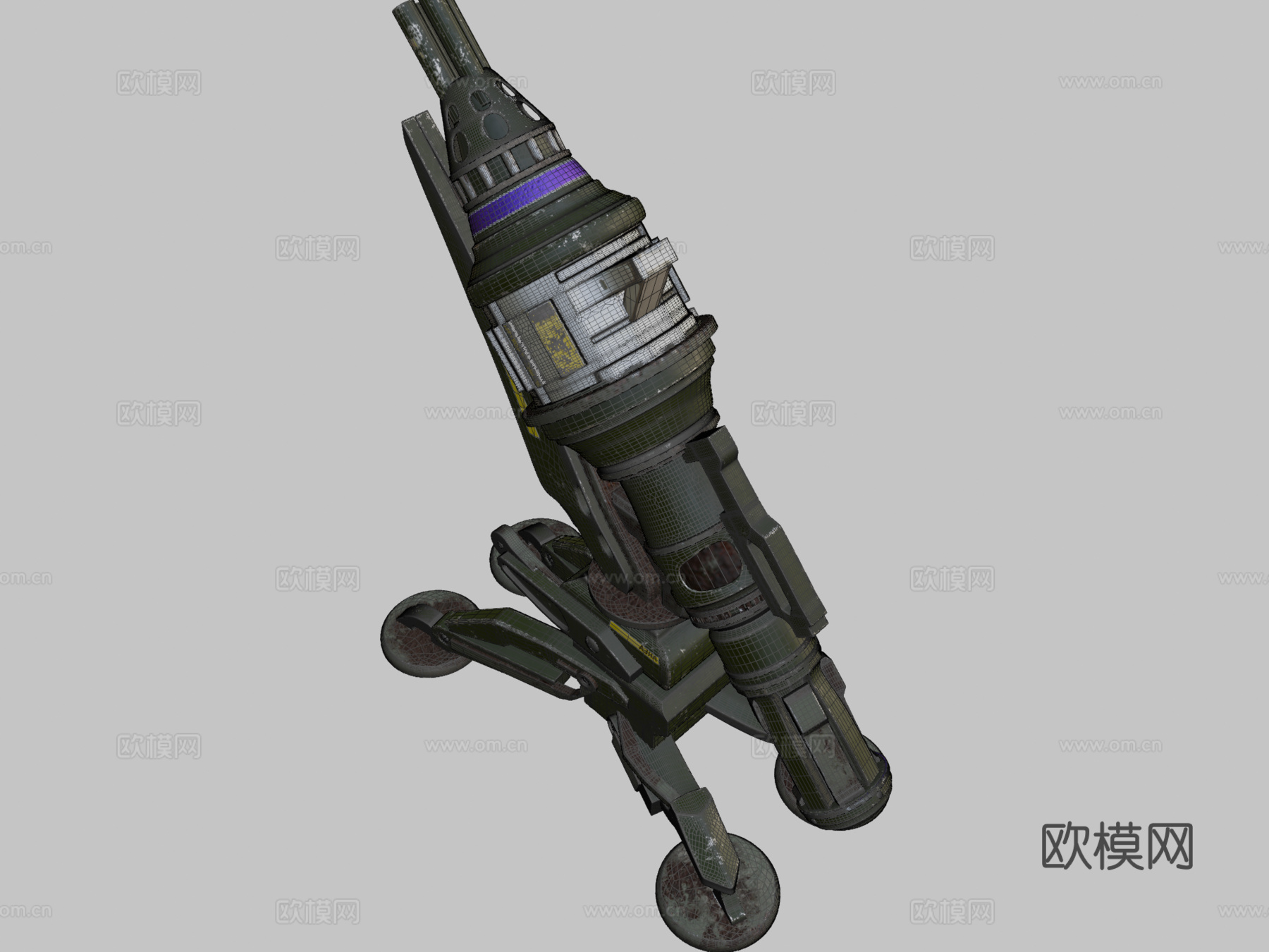 炮塔3d模型下载（渲染图2）