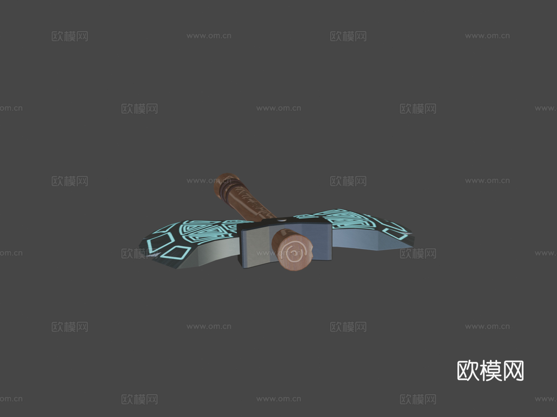 符文斧3d模型下载（渲染图7）