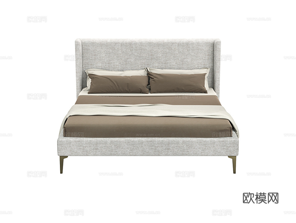 Fratelli Barri 双人床3d模型下载（渲染图2）