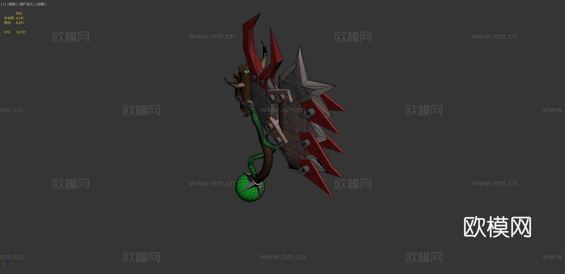 莫克砍刀3d模型下载（渲染图4）