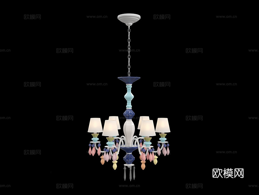 Cloyd 地中海吊灯3d模型下载（渲染图1）