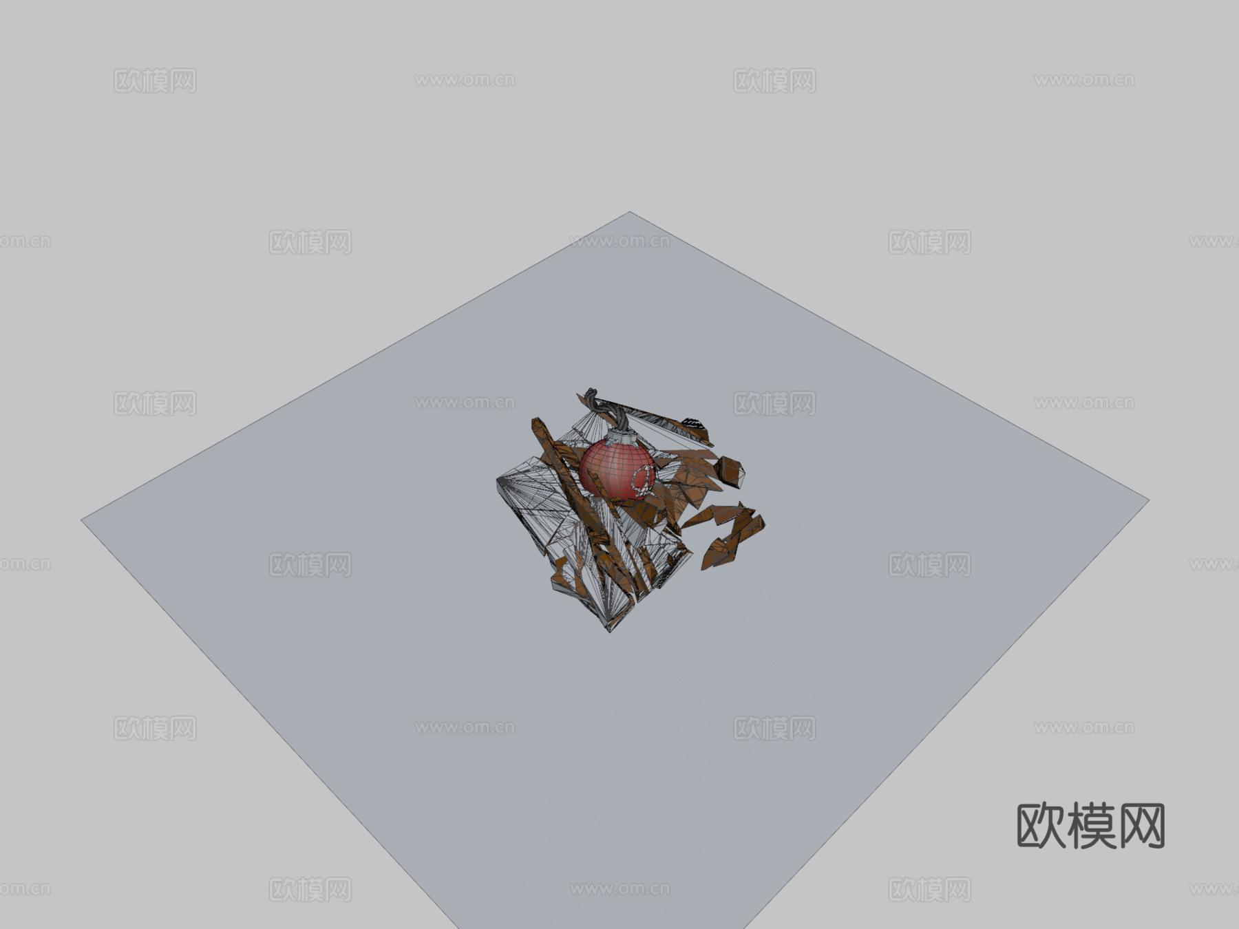 吉格斯炸弹3d模型下载（渲染图2）