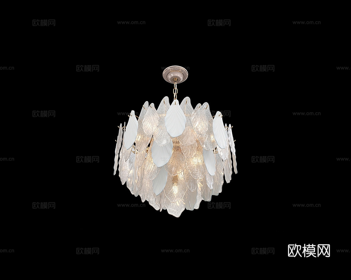 Cloyd 奢华吊灯3d模型下载（渲染图2）