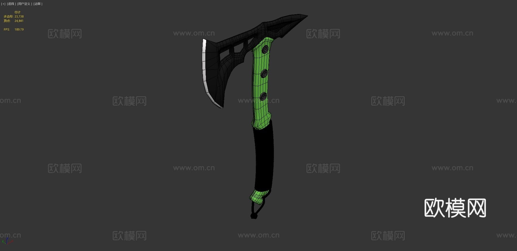 战斧3d模型下载（渲染图4）