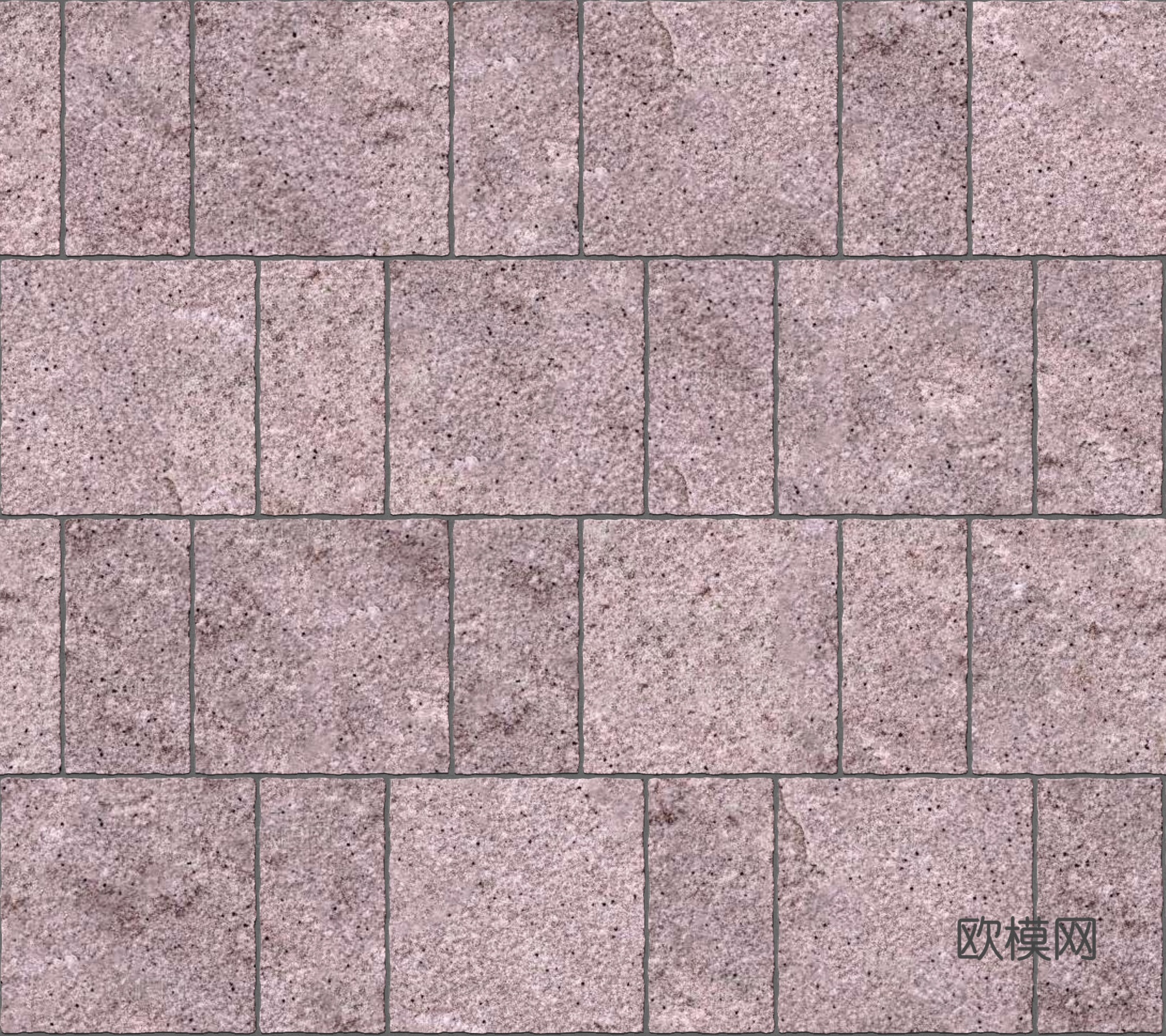 暗红色红色砂岩石板-宽窄间隔错缝32