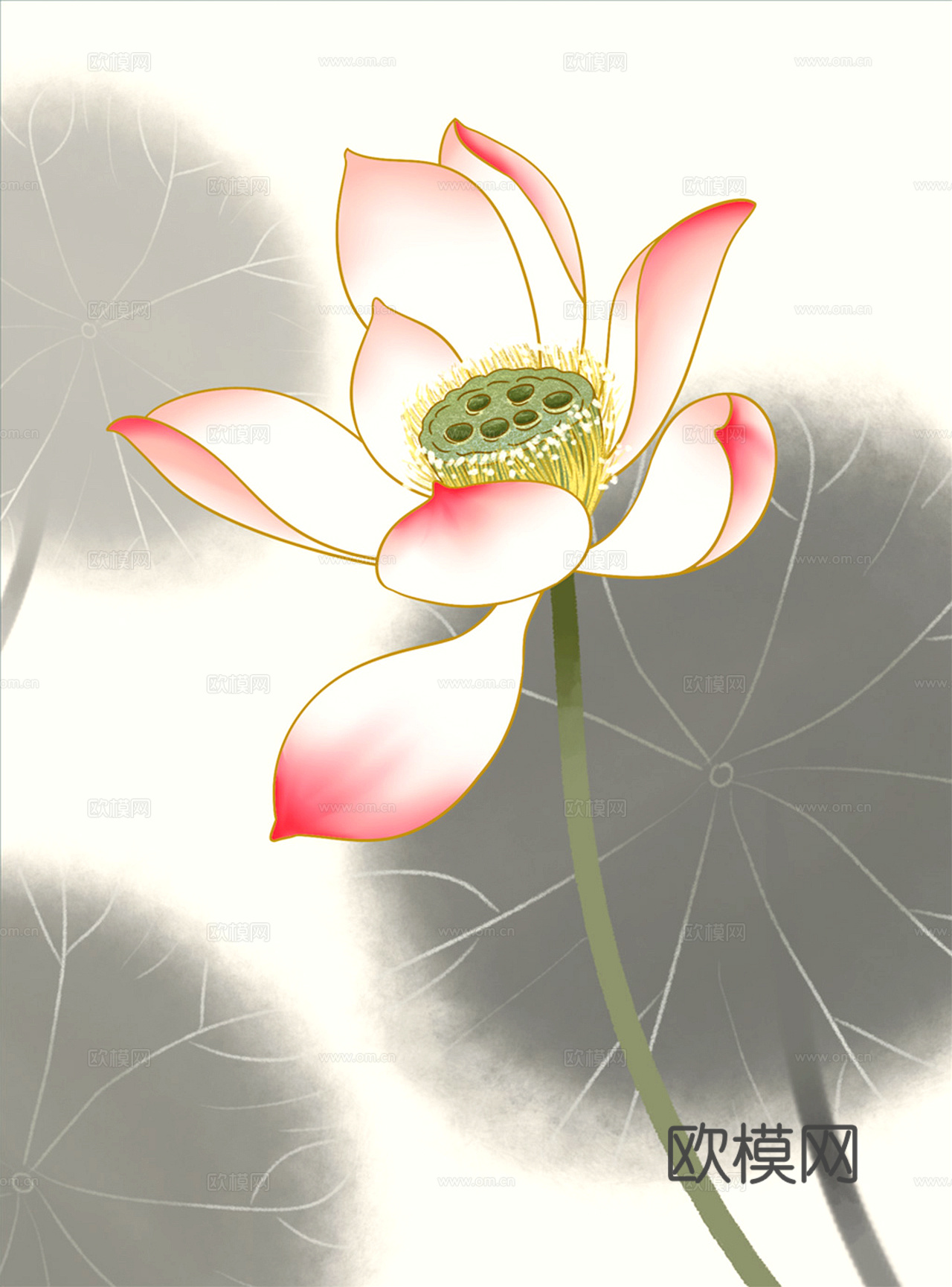 中式新中式挂画壁画水墨字画山水花鸟背景墙壁纸装饰画抽象画油画下载