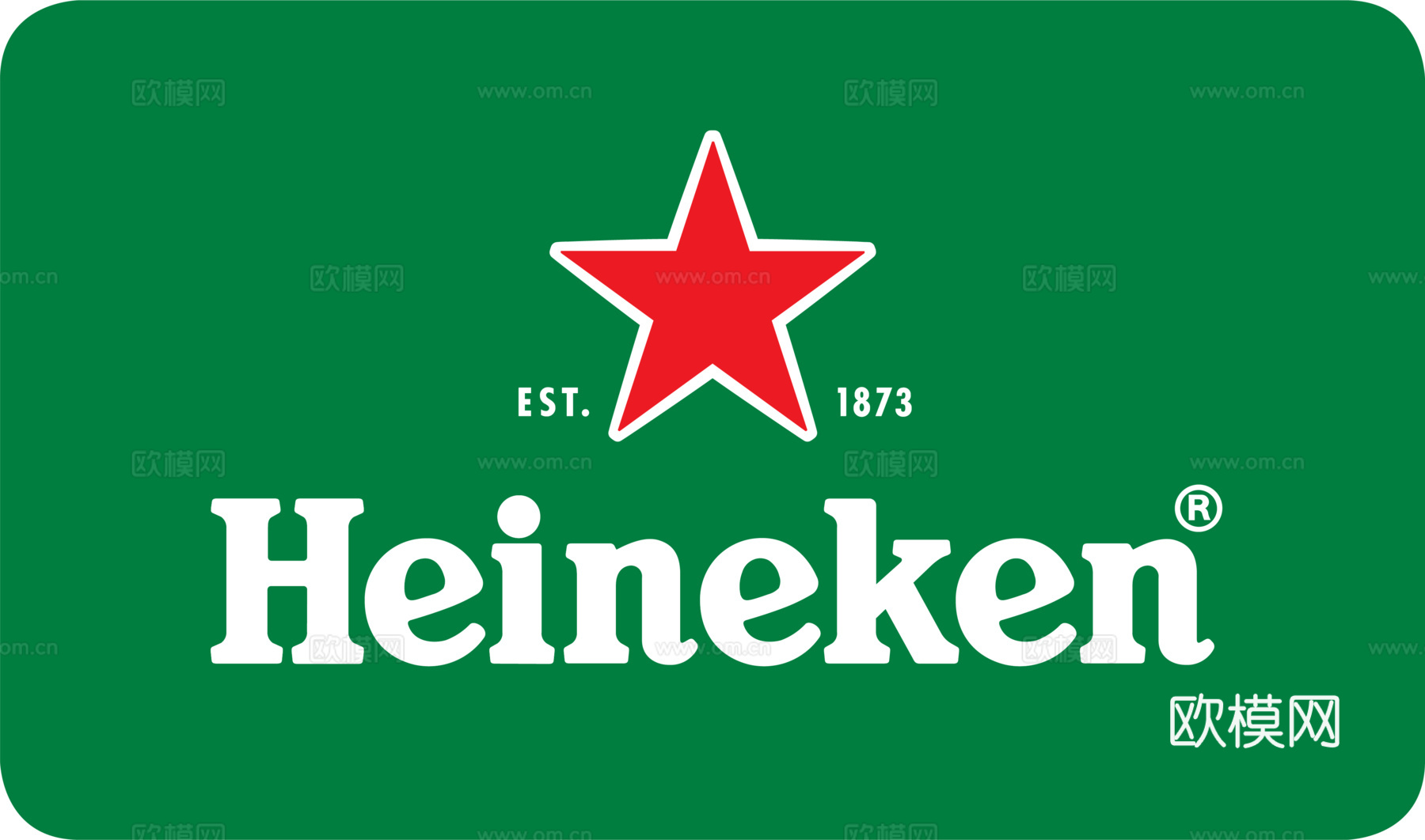 喜力啤酒，啤酒品牌logo