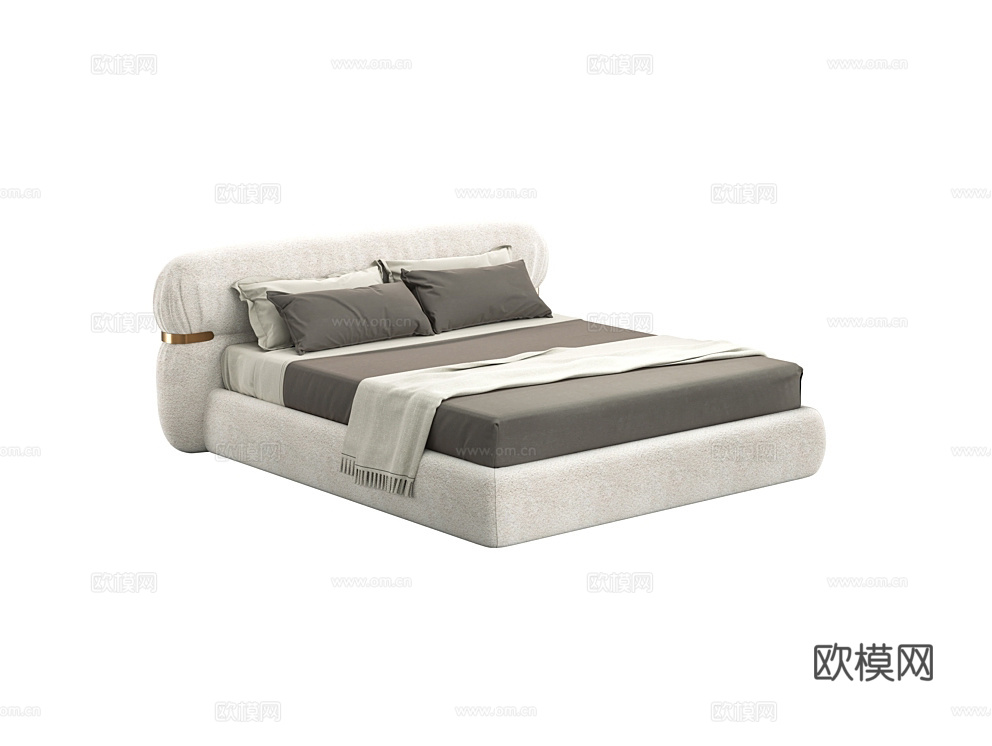 Fratelli Barri 双人床3d模型下载（渲染图1）