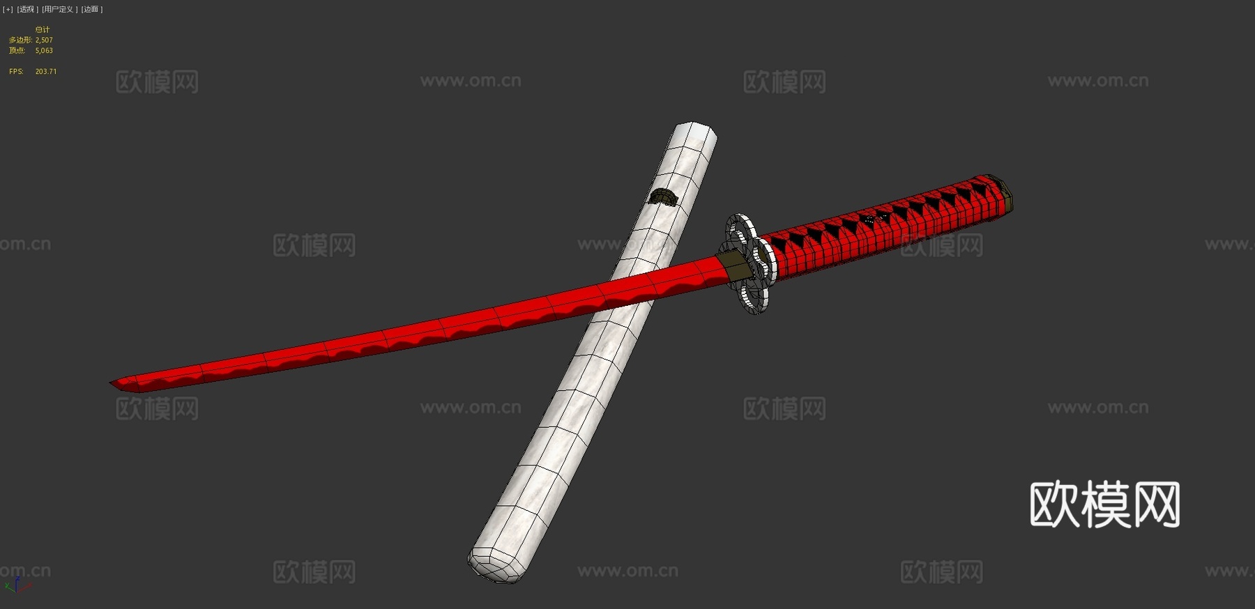 武士刀v.23d模型下载（渲染图4）