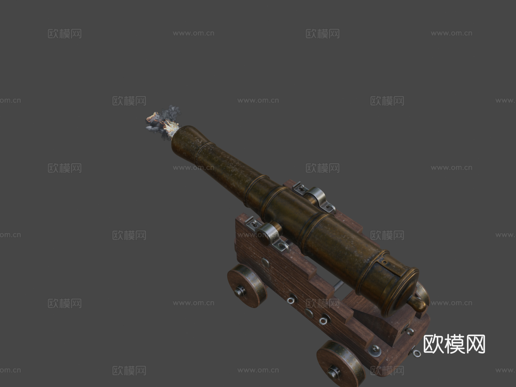 舰炮3d模型下载（渲染图1）