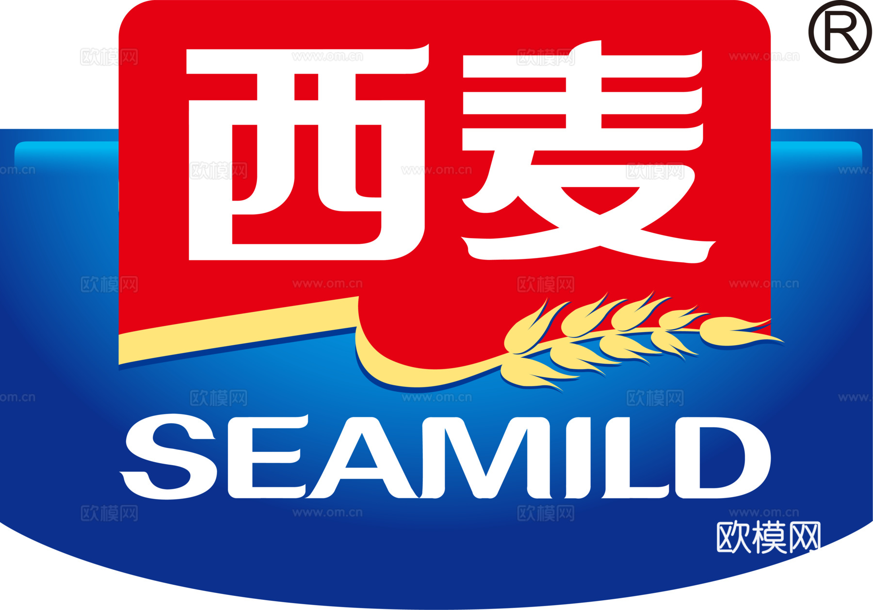 西麦，食品零食logo