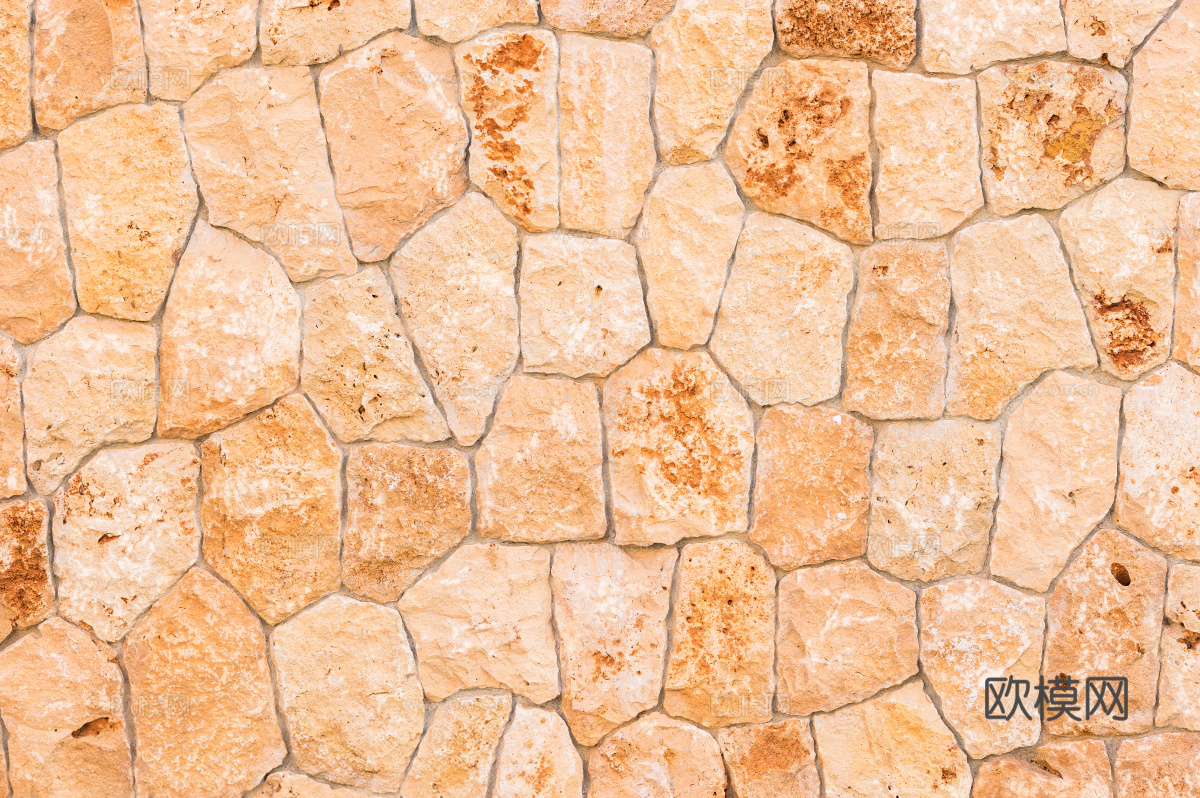 不规则多边形干垒石，自然毛石肌理101