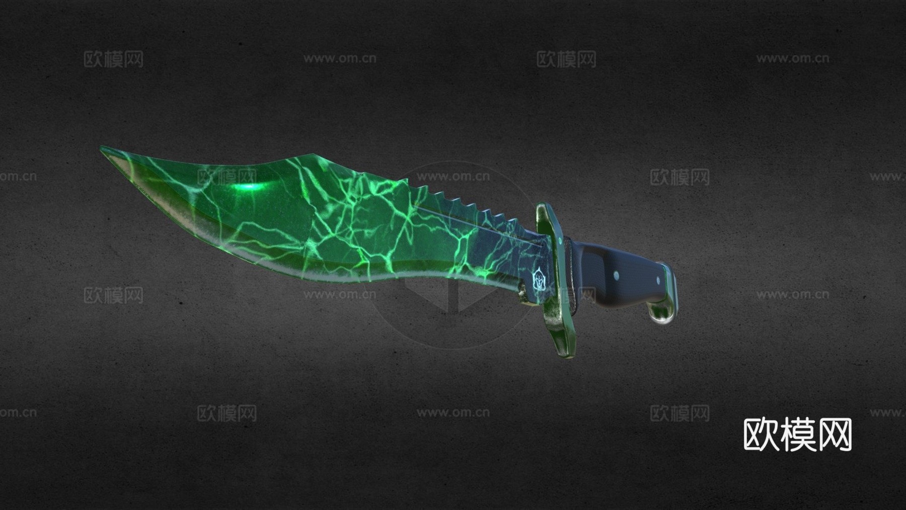 翡翠博伊刀3d模型下载（渲染图1）