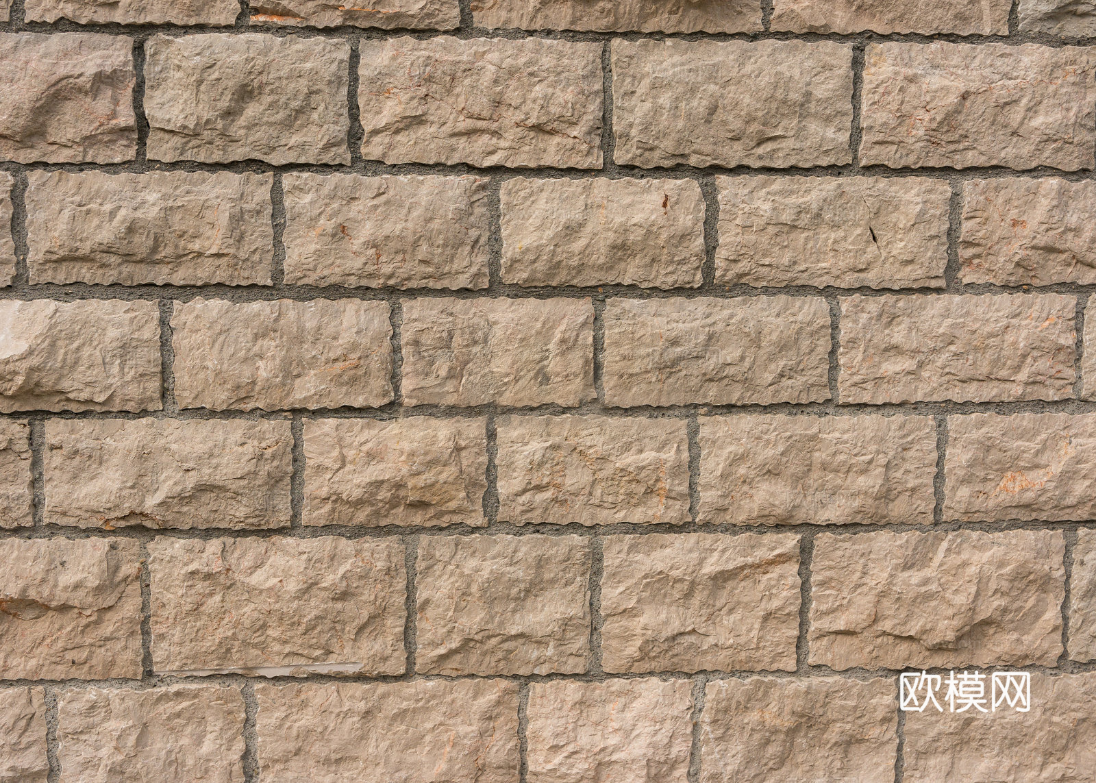 规则自然形态干垒石，毛石墙面45