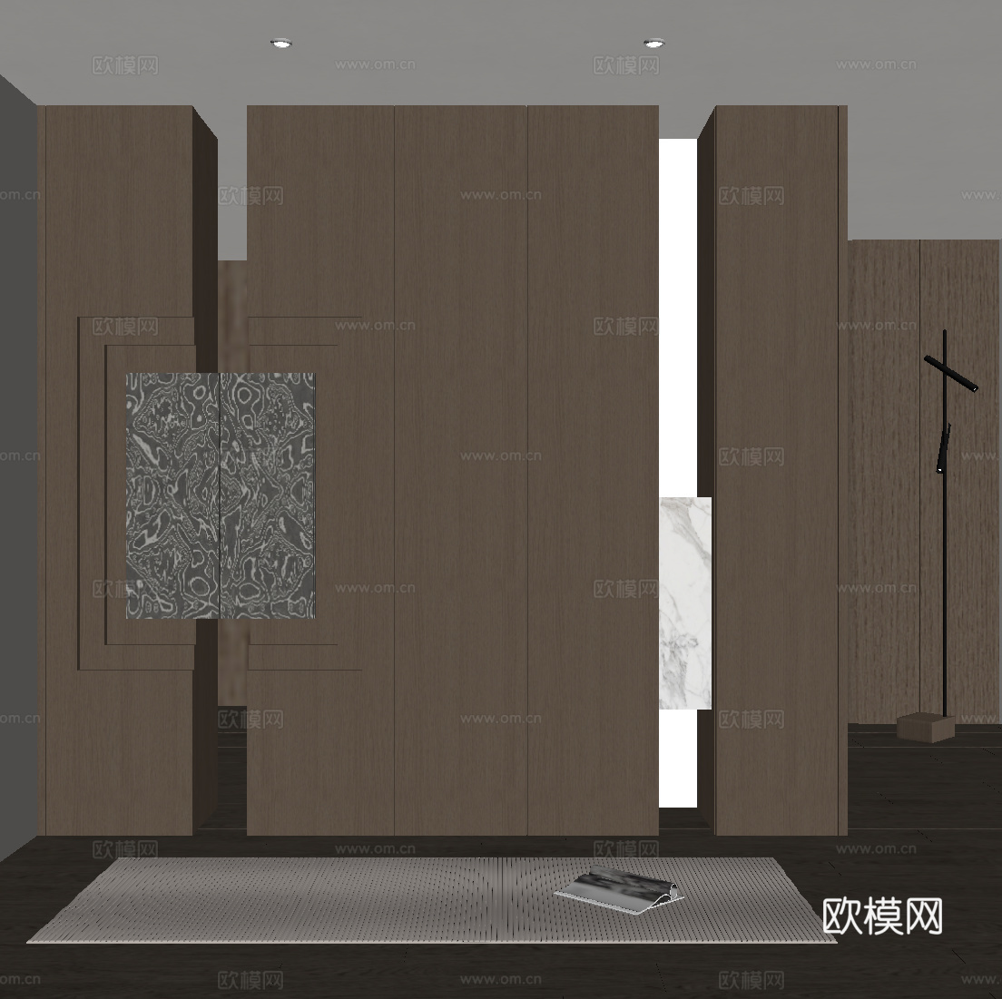 现代玄关su模型