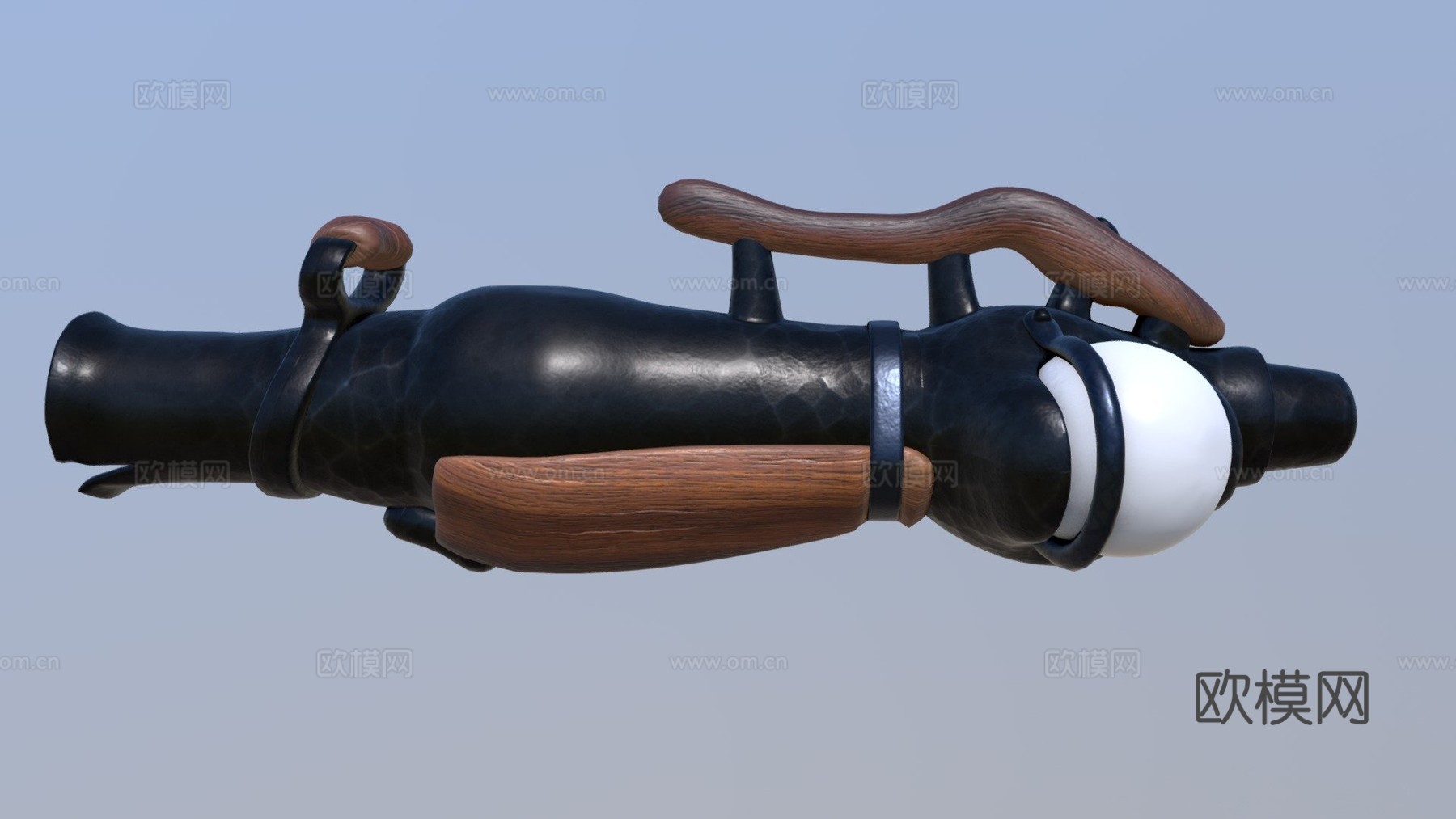 耕作加农炮3d模型下载（渲染图1）