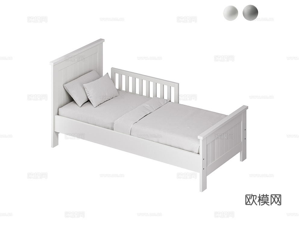 Ellipsefurniture 单人床3d模型下载（渲染图1）