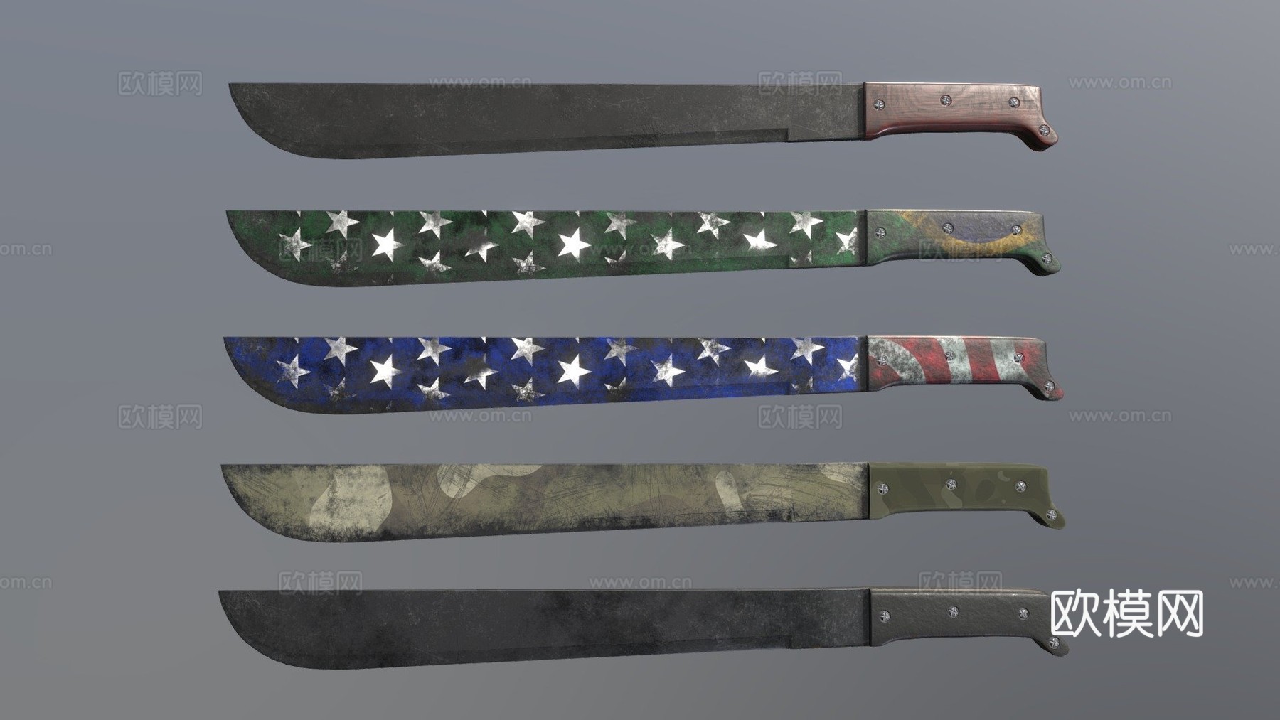 砍刀3d模型下载（渲染图1）