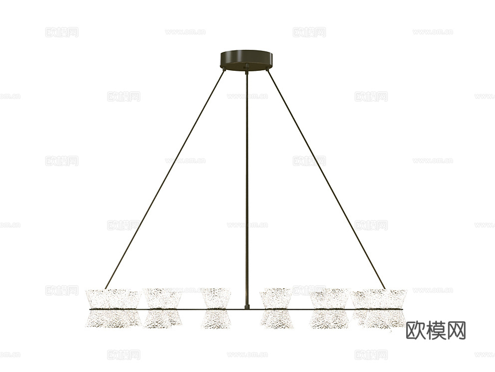 Pendant Chandelier Lussole吊灯3d模型下载（渲染图1）