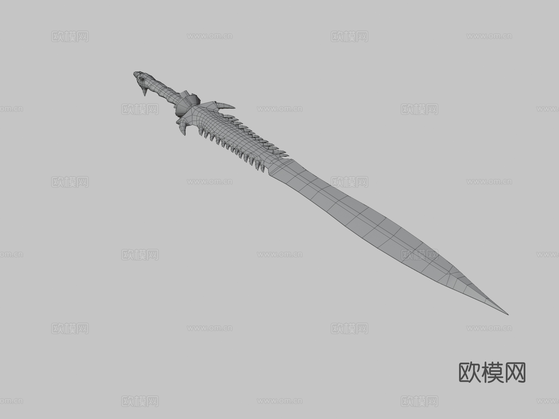 狼教派剑3d模型下载（渲染图3）