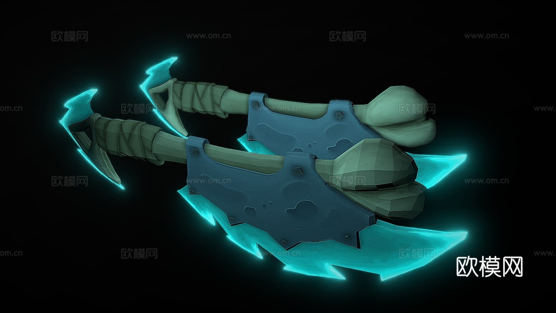 冰斧光滑骨骼对比3d模型下载（渲染图1）