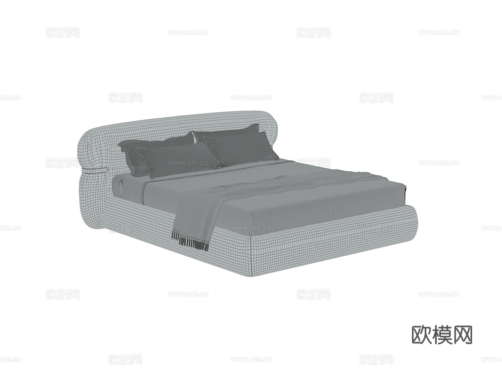 Fratelli Barri 双人床3d模型下载（渲染图2）