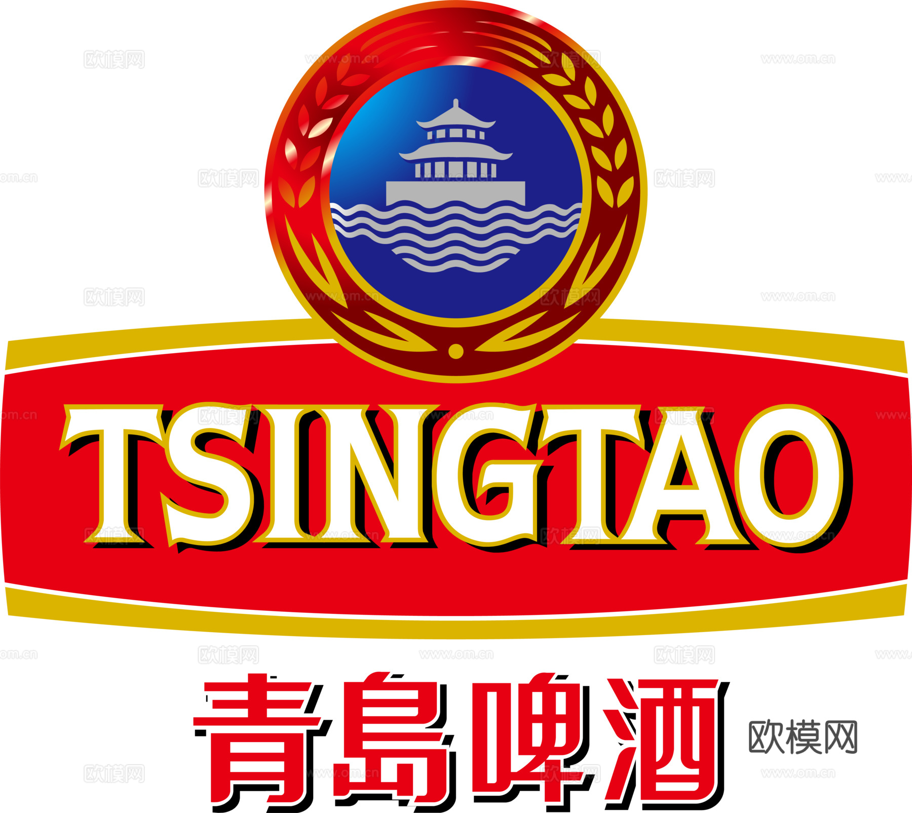 青岛啤酒3，啤酒品牌logo